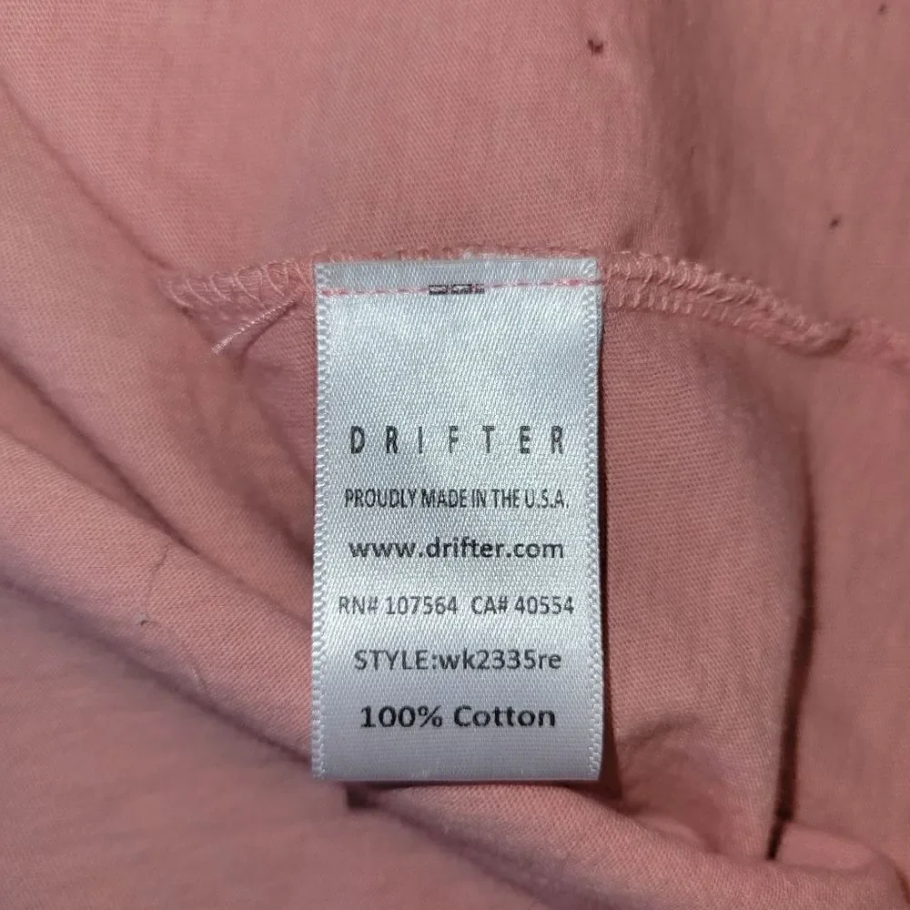 NWOT Drifter Dusty Pink Mauve Distressed Shredded Short Sleeve Top t-shirt M - Picture 13 of 13